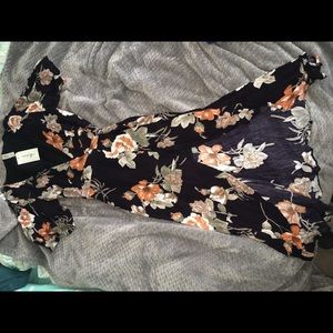 Black, floral dress